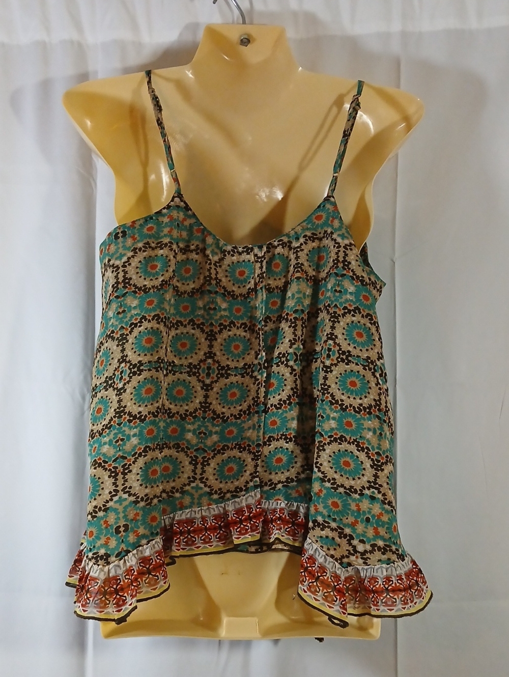 Patrons of Peace Womens Large Flyaway Camisole Tank Top Festival Boho - Picture 7 of 11